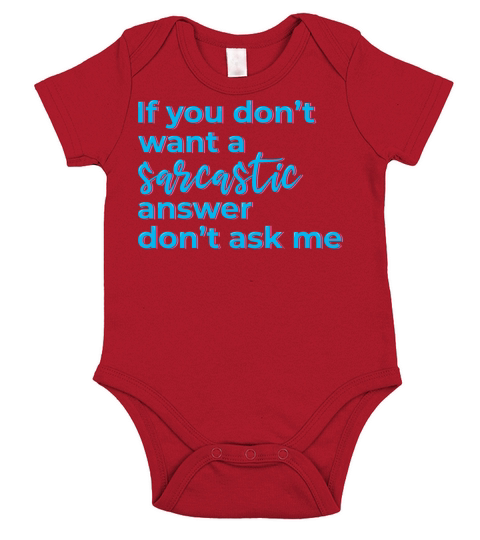 Sarcastic Answer Short Sleeve Baby One-Piece