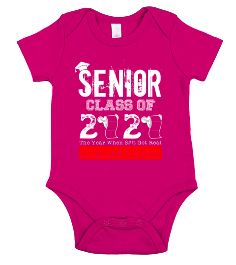 Senior Class of 2020 Quarantine Graduation Toilet Paper Shirt Short Sleeve Baby One-Piece