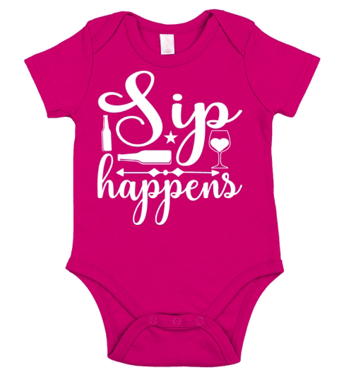 Sip Happens Short Sleeve Baby One-Piece