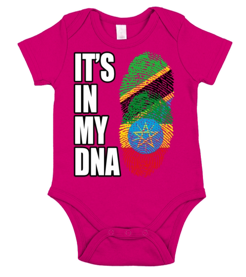 Tanzanian And Ethiopian Vintage Heritage DNA Flag Short Sleeve Baby One-Piece