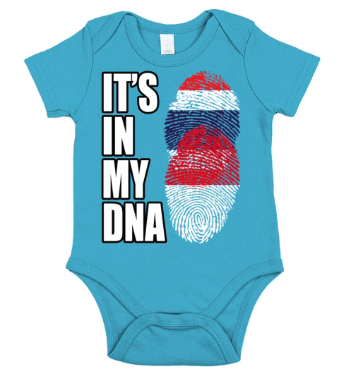 Thai And Indonesian Vintage Heritage DNA Flag Short Sleeve Baby One-Piece