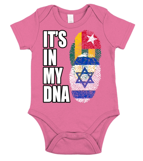 Togolese And Israeli Mix Heritage DNA Flag Short Sleeve Baby One-Piece
