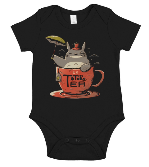 Totoro tea Short Sleeve Baby One-Piece