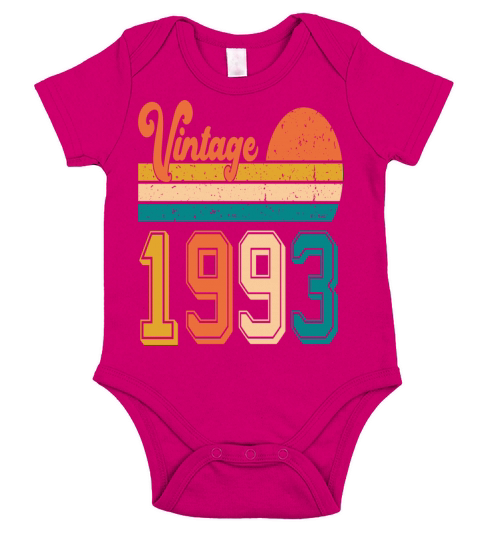 Vintage 1993 birthday gift Short Sleeve Baby One-Piece