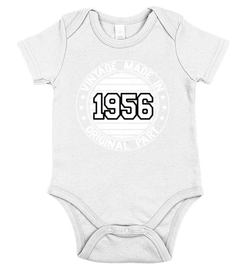 Vintage Made In 1956 Original Part Birthday 1956 Short Sleeve Baby One-Piece