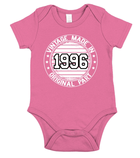 Vintage Made In 1996 Original Part Birthday 1996 Short Sleeve Baby One-Piece