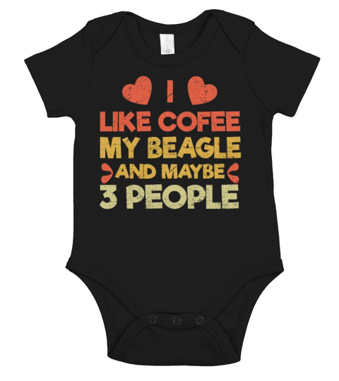 Vintage Pet Dog Like Coffee Love Beagle Short Sleeve Baby One-Piece