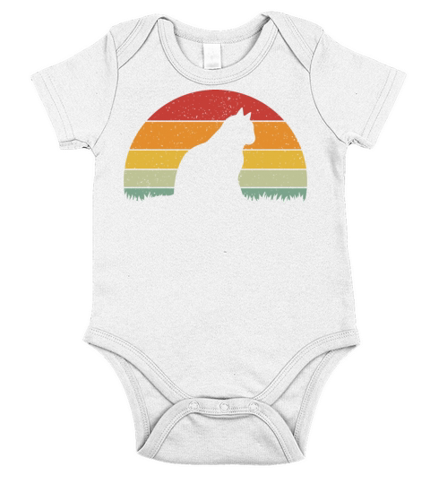 Vintage Retro Cat Vintage Cat Short Sleeve Baby One-Piece