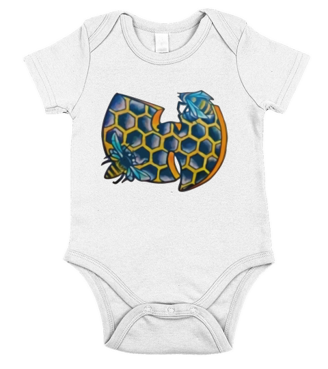 WuTang Honeycomb Short Sleeve Baby One-Piece