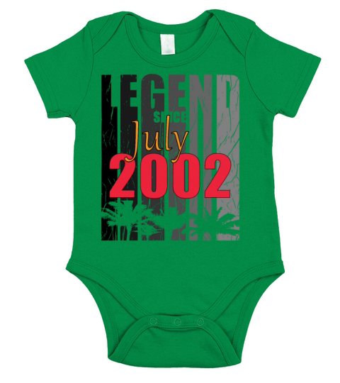 Year of construction 2002 July born gift idea Short Sleeve Baby One-Piece