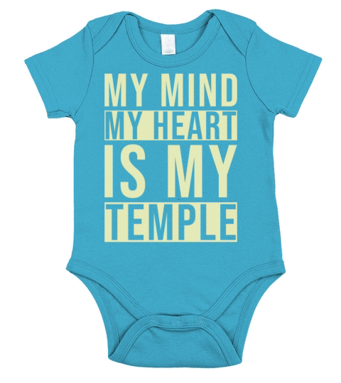 Zen Inspiring Quote My Mind my heart is my temple Short Sleeve Baby One-Piece