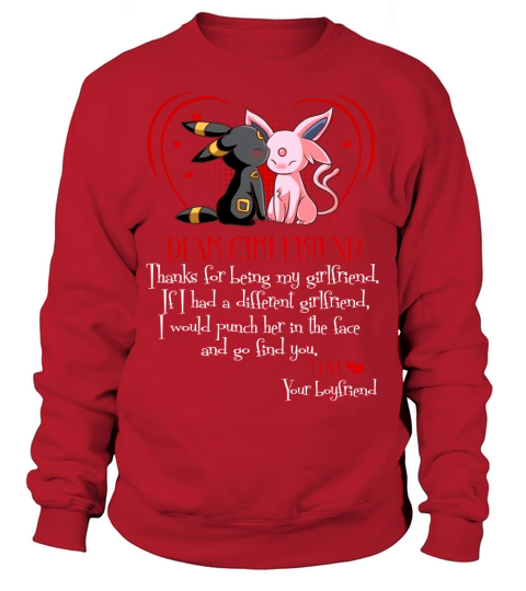 Espeon and Umbreon boyfriend dear girlfriend Sweatshirt Unisex
