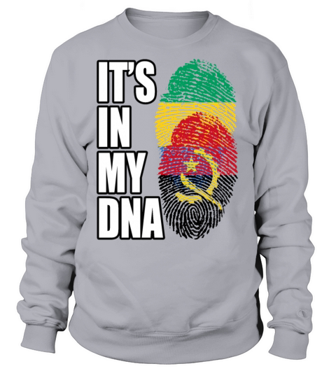 Gambian And Angolan Mix Heritage DNA Flag Sweatshirt Unisex