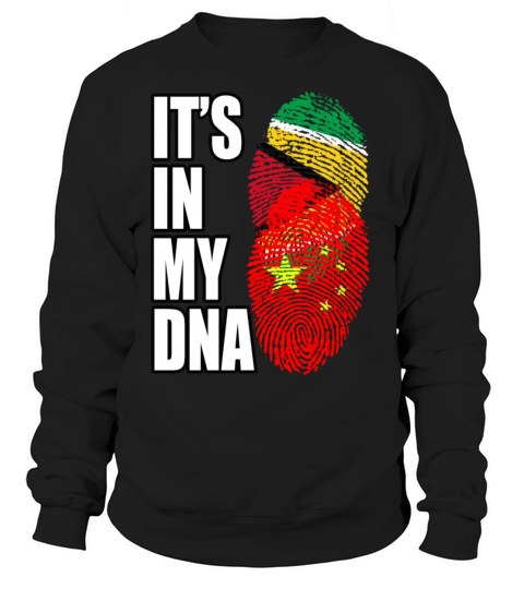 Guyanese And Chinese Mix Heritage DNA Flag Sweatshirt Unisex