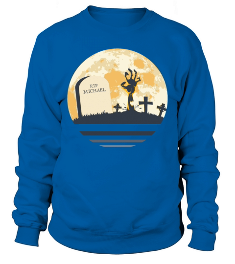 MICHAEL Grave Tombstone Halloween Zombie Spooky Sweatshirt Unisex