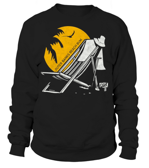 Outer Banks Beach Bum OBX Shell White Vintage Sweatshirt Unisex