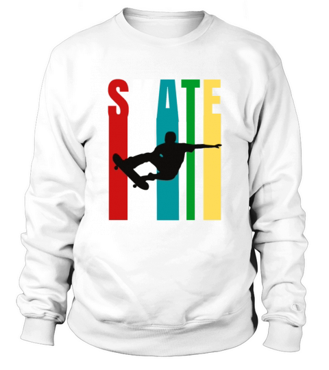 Skateboarder Retro Vintage Design Skateboarding Sweatshirt Unisex