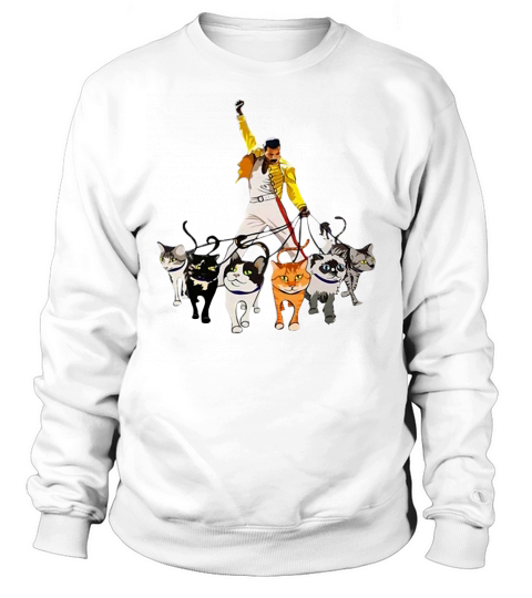 The Singer Freddie Mercury With His Cats Sweatshirt Unisex