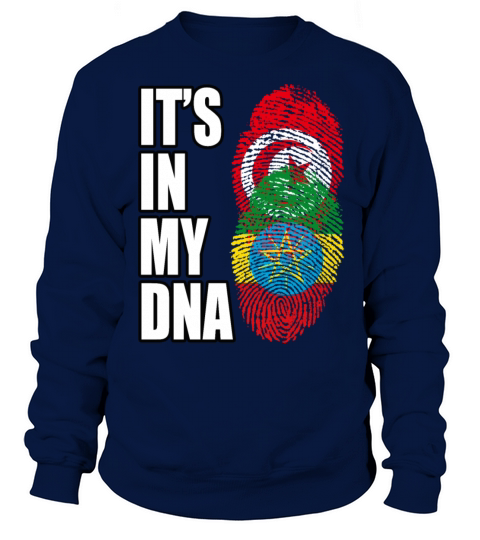 Tunisian And Ethiopian Mix Heritage DNA Flag Sweatshirt Unisex