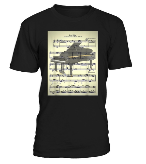 Fur Elise Beethoven Piano Sheet Music T Shirt T-Shirt Unisex