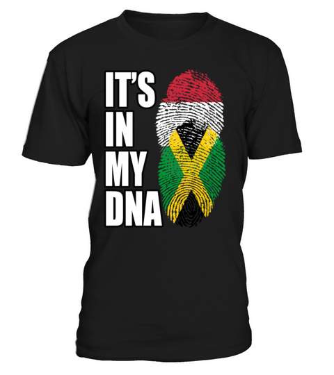 Hungarian And Jamaican Mix Heritage DNA Flag T-Shirt Unisex