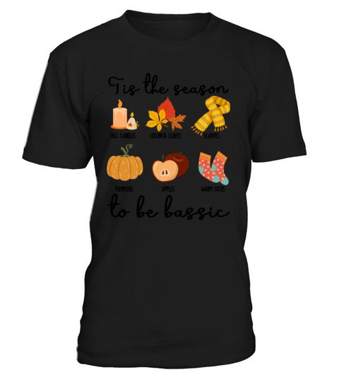 Tis The Season Fall Candles Colorful Leaves T-Shirt Unisex