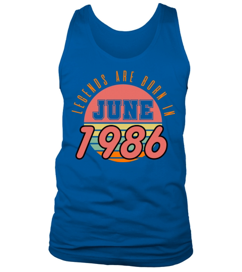 1986 vintage born in June gift Tank Top Unisex