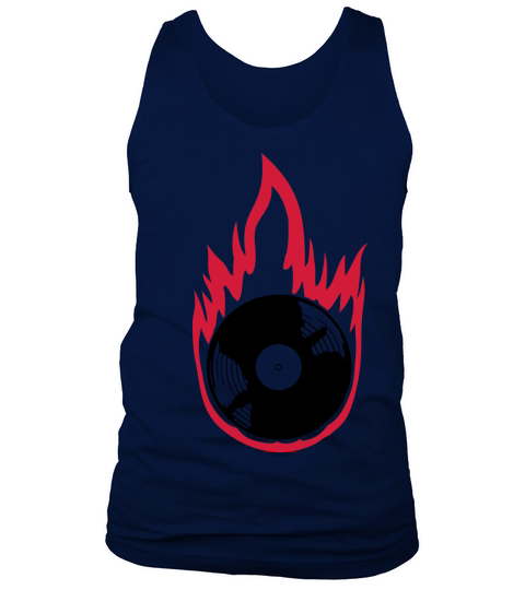 fire vinyl record music Tank Top Unisex