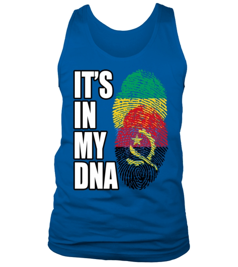 Gambian And Angolan Mix Heritage DNA Flag Tank Top Unisex
