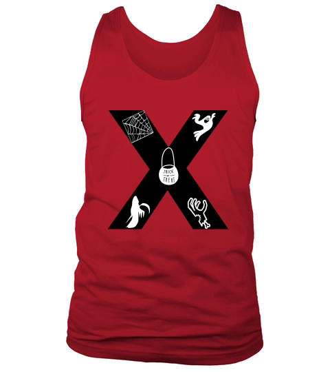 Halloween Alphabets Numbers Clipart X Tank Top Unisex