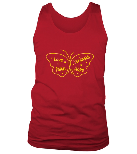 Love Faith Strength Hope Childhood Cancer Tank Top Unisex