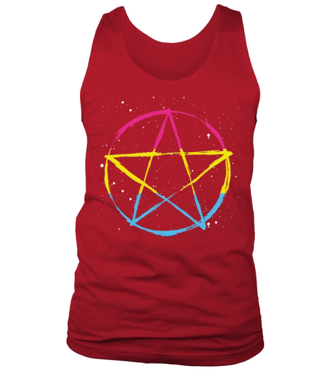 Pansexual Pentagram Pan Ally Wiccan Religion Pride Tank Top Unisex