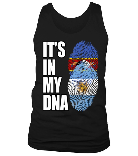 Swazi And Argentinian Vintage Heritage DNA Flag Tank Top Unisex