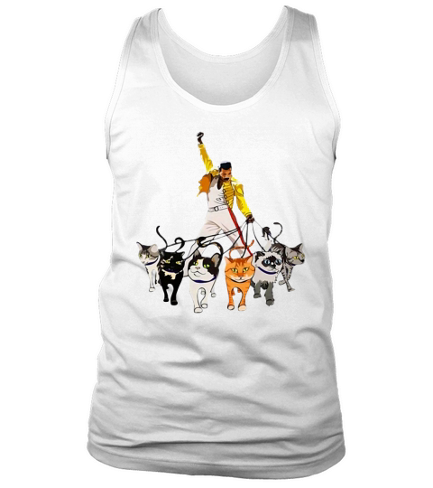 The Singer Freddie Mercury With His Cats Tank Top Unisex