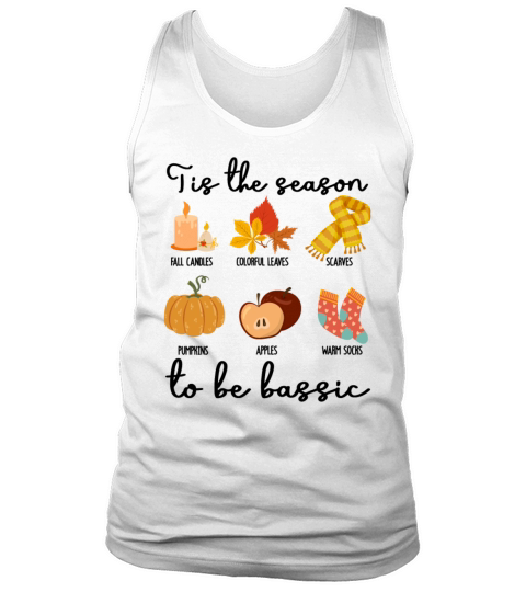 Tis The Season Fall Candles Colorful Leaves Tank Top Unisex