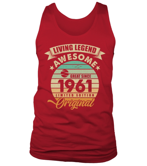 Vintaga 1961 Birthday Tank Top Unisex