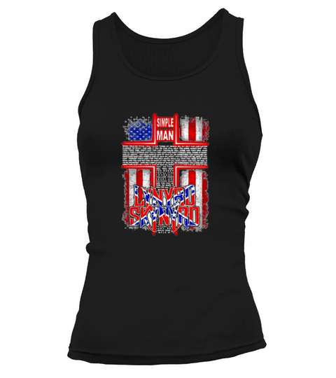 Cross Jesus Simple man lyrics Lynyrd Skynyrd American flag shirt Tank top Woman