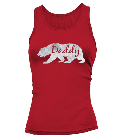 Daddy Bear Vintage Grandfather Dad Gift Fathers Day T-Shirt Tank top Woman