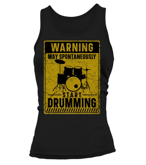 Drummer Drum Set Vintage Warning Tank top Woman
