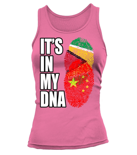 Guyanese And Chinese Mix Heritage DNA Flag Tank top Woman