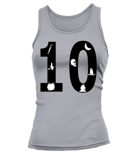 Halloween Alphabets Numbers Clipart 10 Tank top Woman