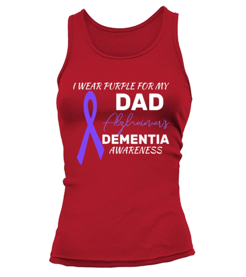 I Wear Purple For My Dad Alzheimer Awareness Tank top Woman