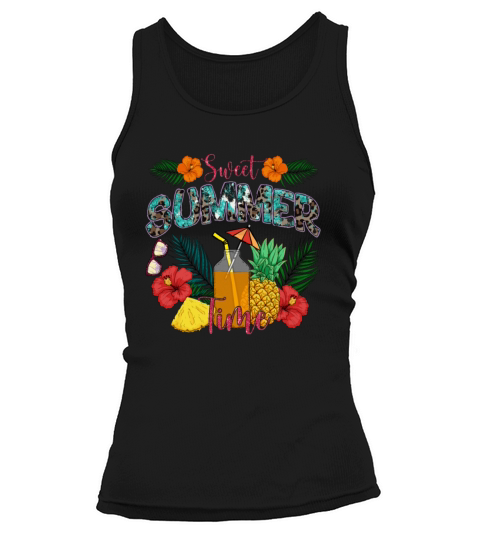 Leopard Sweet Summer Time Funny I Love Summer Tank top Woman