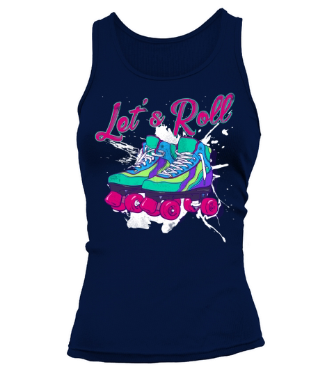 Let s Roll Roller Skating Derby Cute Distressed T-Shirt Tank top Woman