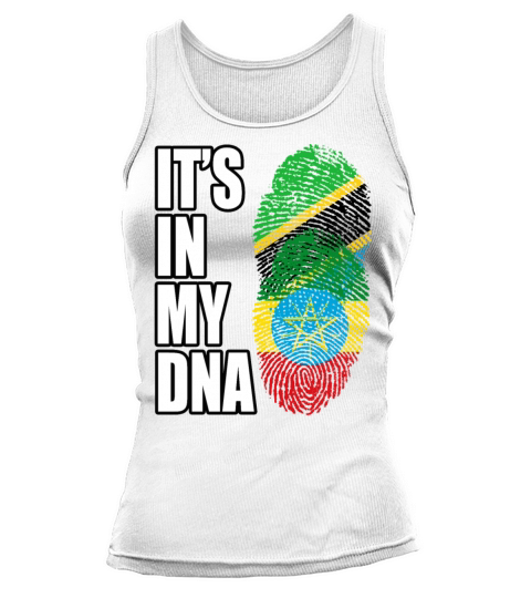 Tanzanian And Ethiopian Vintage Heritage DNA Flag Tank top Woman