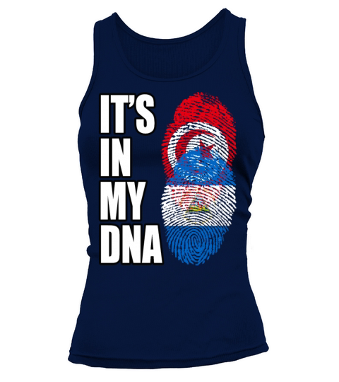 Tunisian And Nicaraguan Mix Heritage DNA Flag Tank top Woman