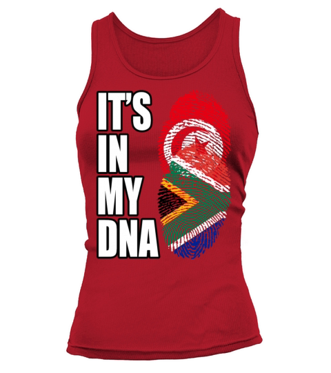 Tunisian And South African Mix Heritage DNA Flag Tank top Woman