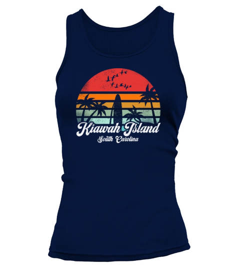 Vintage Kiawah Island South Carolina Surfing Pun Tank top Woman