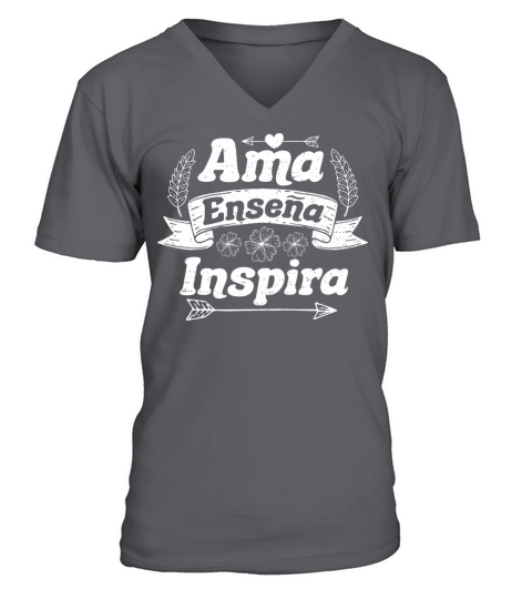 Ama Ensena Inspira - Teacher V-Neck T-shirt