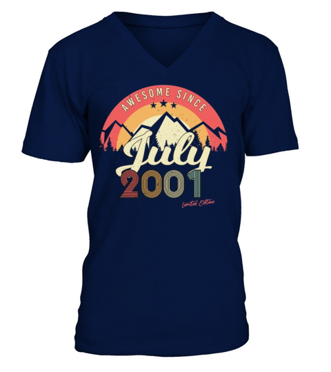 Birth Month July 2001 V-Neck T-shirt